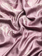 Purple Silk Blend Digital Print Floral Saree with Unstitched Blouse - Hiral Fashion