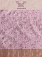Purple Silk Blend Digital Print Floral Saree with Unstitched Blouse - Hiral Fashion