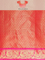 Mustard Pure Silk Woven Zari Design Polka Dots Saree with Unstitched Blouse - Hiral Fashion