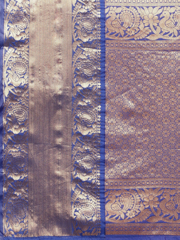 Pink Pure Silk Woven Zari Design Polka Dots Saree with Unstitched Blouse - Hiral Fashion