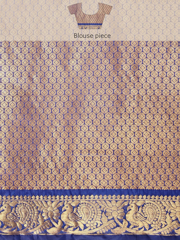 Pink Pure Silk Woven Zari Design Polka Dots Saree with Unstitched Blouse - Hiral Fashion