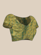 Multicolor Pure Silk Woven Zari Design Floral Saree with Unstitched Blouse - Hiral Fashion