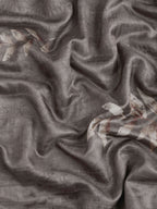 Brown Silk Blend Digital Print Floral Saree with Unstitched Blouse - Hiral Fashion