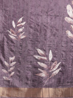 Lavender Silk Blend Digital Print Floral Saree with Unstitched Blouse - Hiral Fashion