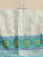 Beige Silk Blend Woven Zari Design Paisley Saree with Unstitched Blouse - Hiral Fashion