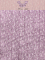 Lavender Silk Blend Digital Print Floral Saree with Unstitched Blouse - Hiral Fashion