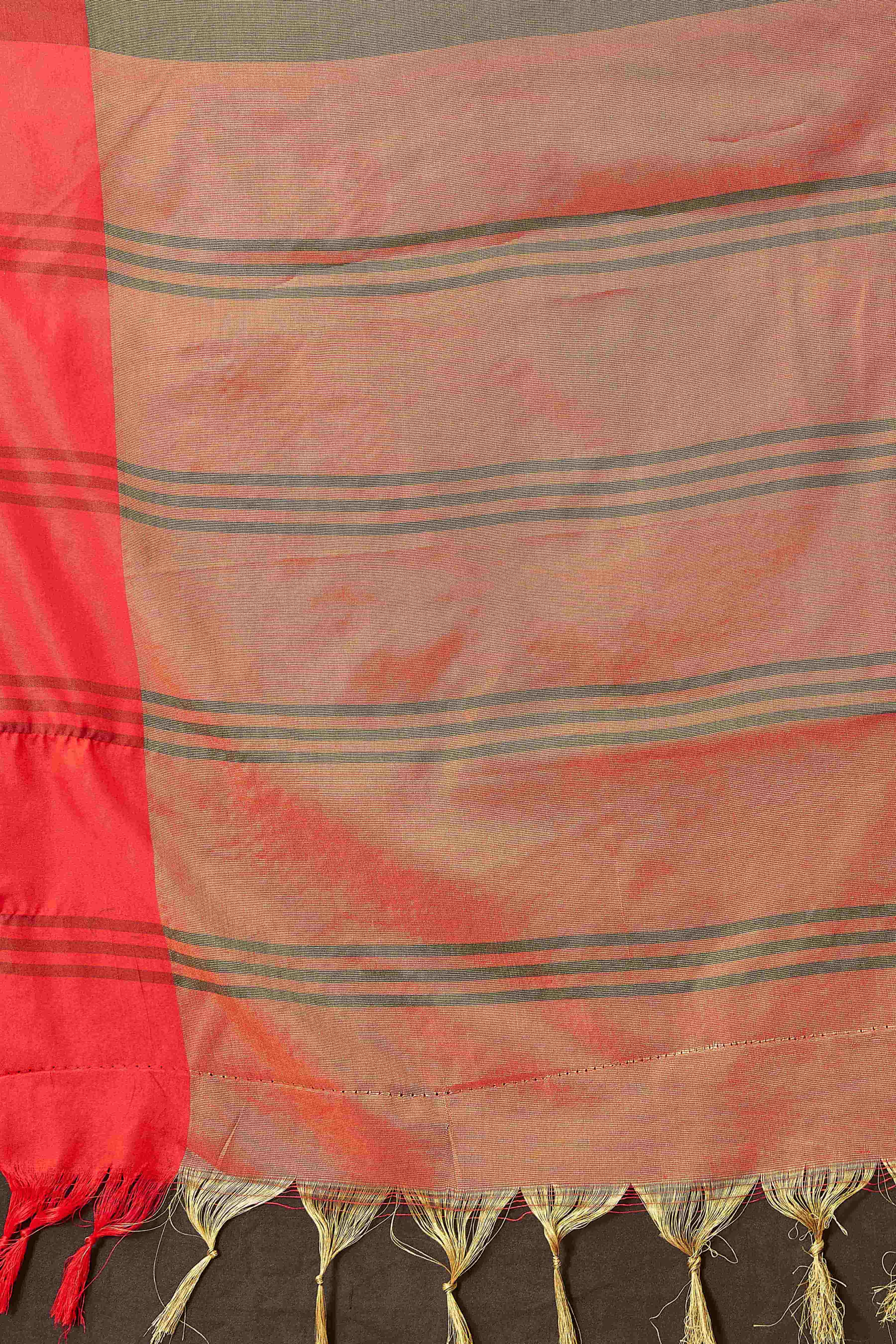 Hiral Fashion Olive Banarasi Soft Silk Solid Saree