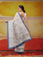 Hiral Fashion White Bollywood Mul Cotton Kalamkari Digital Printed Saree