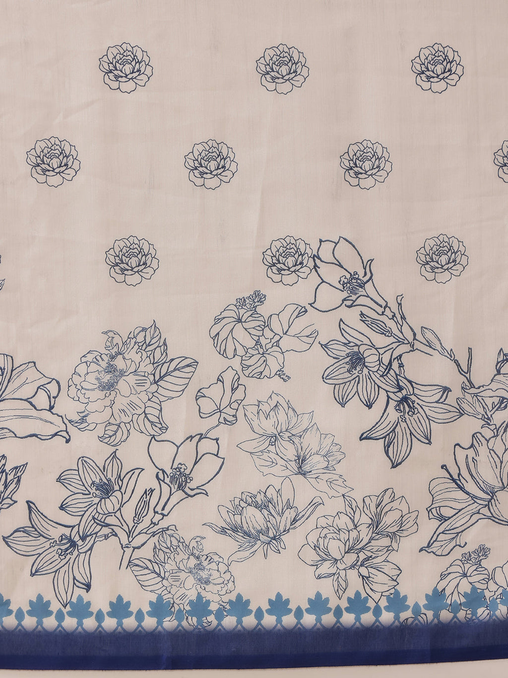 Hiral Fashion White Bollywood Mul Cotton Kalamkari Digital Printed Saree