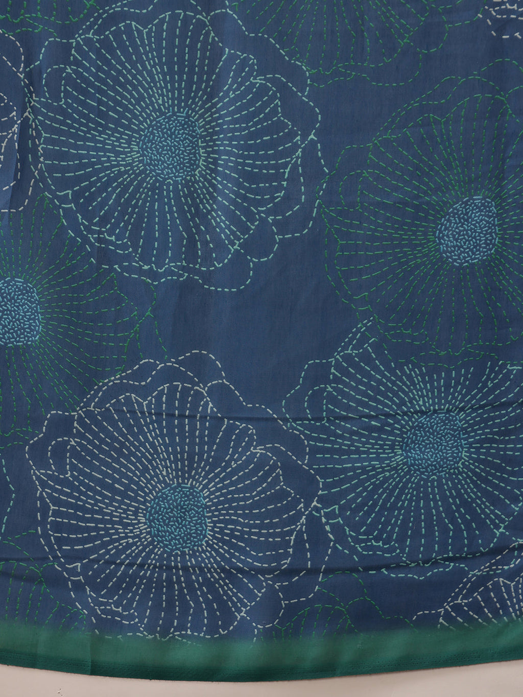 Hiral Fashion Teal Bollywood Mul Cotton Floral Digital Printed Saree