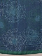 Hiral Fashion Teal Bollywood Mul Cotton Floral Digital Printed Saree