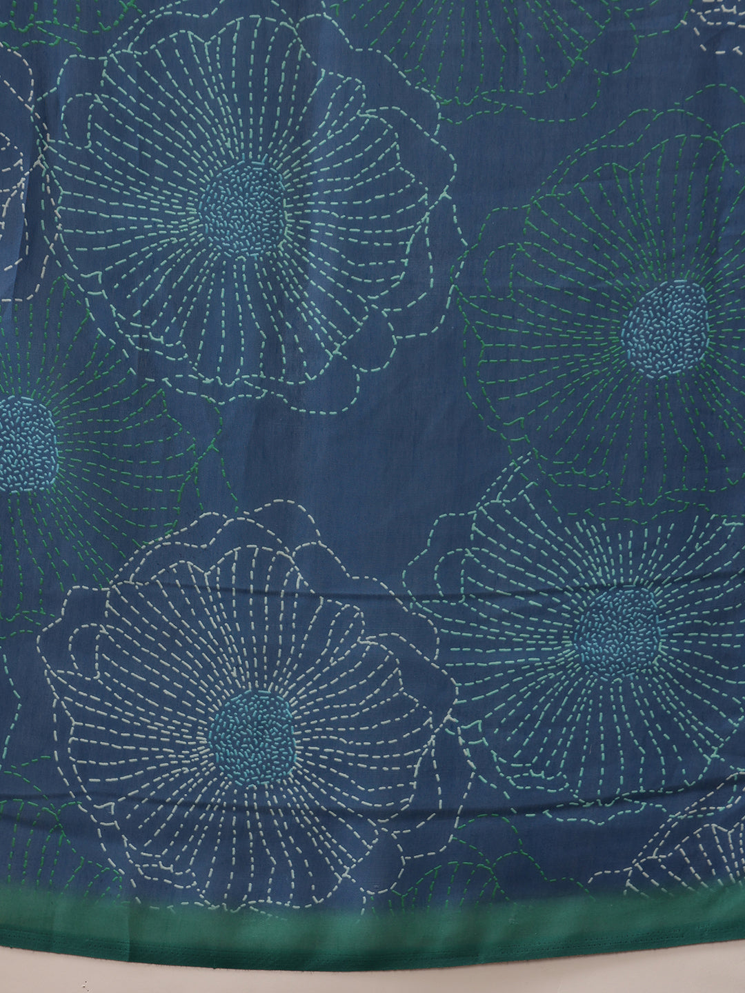 Hiral Fashion Teal Bollywood Mul Cotton Floral Digital Printed Saree