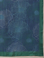 Hiral Fashion Teal Bollywood Mul Cotton Floral Digital Printed Saree