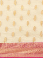Yellow Tissue Silk Woven Zari Design Floral Saree with Unstitched Blouse - Hiral Fashion