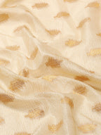 Yellow Tissue Silk Woven Zari Design Floral Saree with Unstitched Blouse - Hiral Fashion