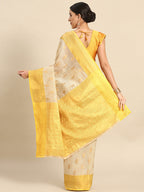 Pink Tissue Silk Woven Zari Design Floral Saree with Unstitched Blouse - Hiral Fashion