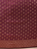 Hiral Fashion Purple Banarasi Organza Silk Floral Woven Design Saree