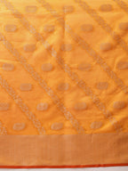 Hiral Fashion Yellow Banarasi Organza Silk Lahariya Woven Design Saree