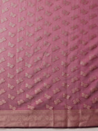 Hiral Fashion Purple Banarasi Organza Silk Abstract Woven Design Saree