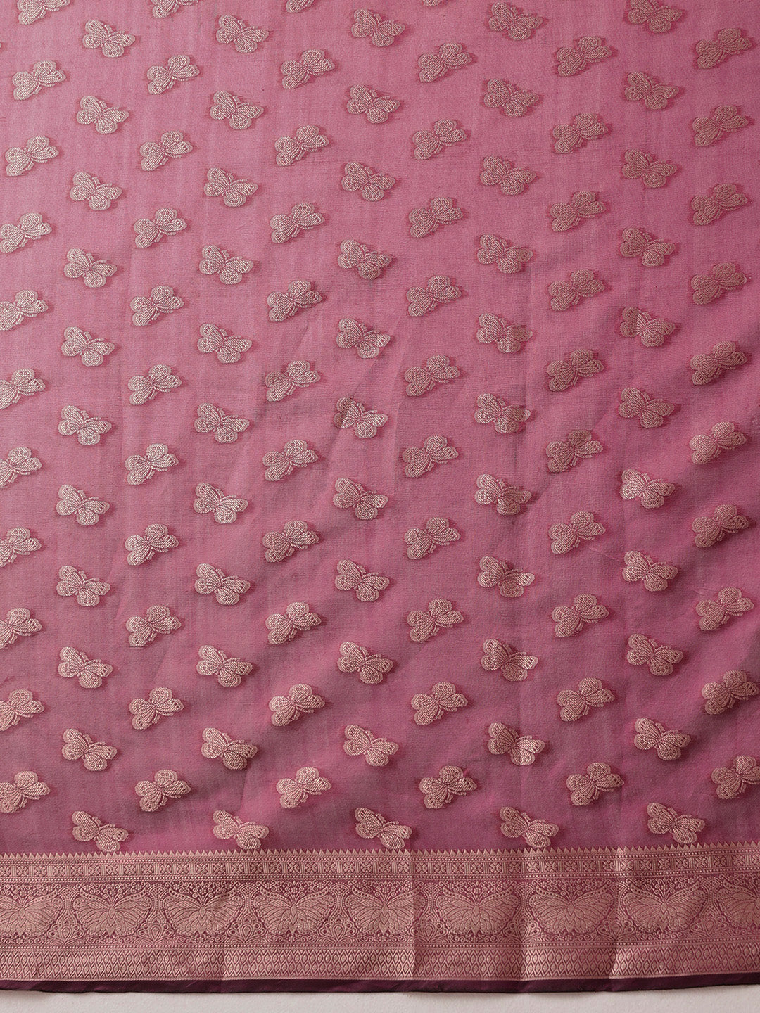 Hiral Fashion Purple Banarasi Organza Silk Abstract Woven Design Saree
