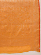 Hiral Fashion Yellow Banarasi Organza Silk Abstract Woven Design Saree