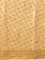 Hiral Fashion Beige Kanjivaram Tissue Silk Floral Zari Woven Saree