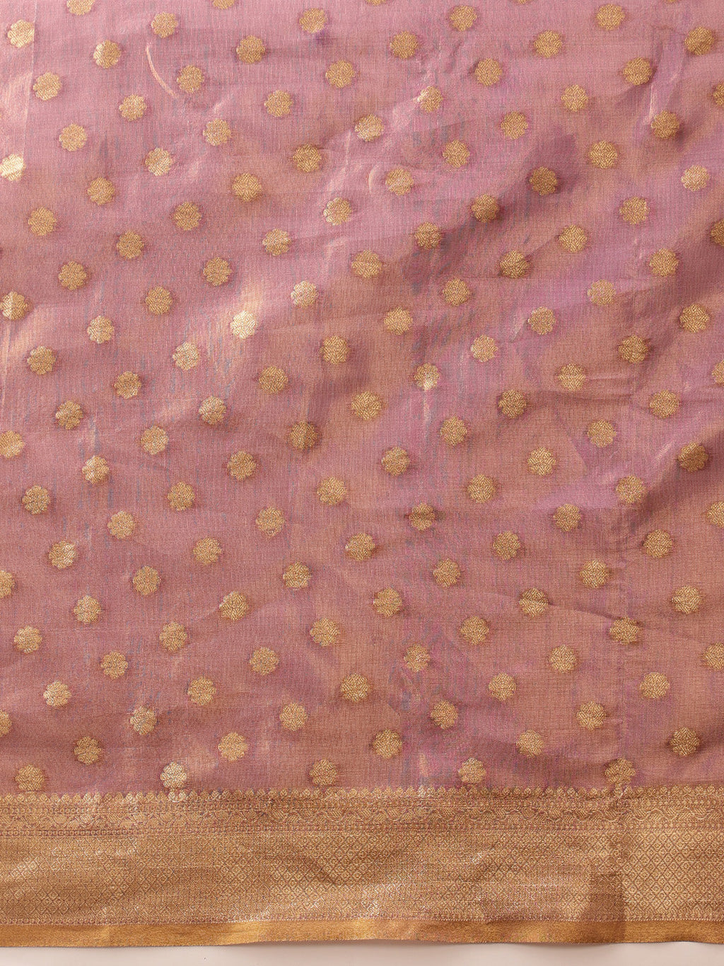Hiral Fashion Purple Kanjivaram Tissue Silk Floral Zari Woven Saree