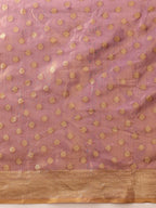 Hiral Fashion Purple Kanjivaram Tissue Silk Floral Zari Woven Saree