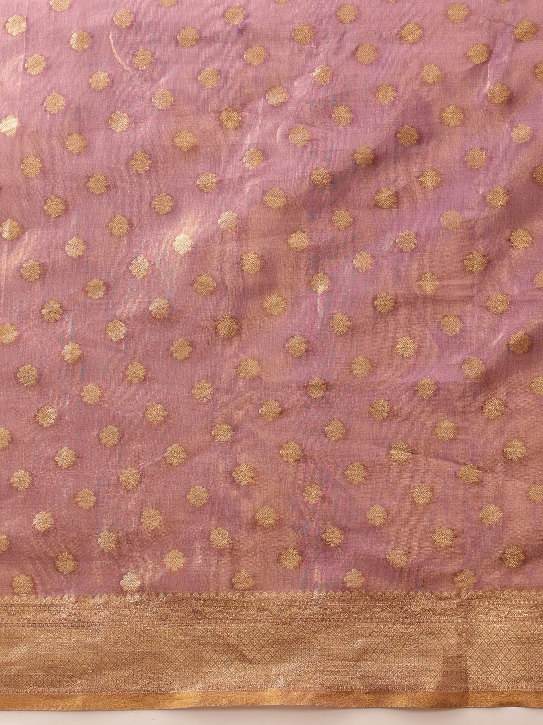Hiral Fashion Purple Kanjivaram Tissue Silk Floral Zari Woven Saree