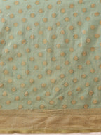Hiral Fashion Teal Kanjivaram Tissue Silk Floral Zari Woven Saree