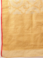 Hiral Fashion Beige Banarasi Kota Doria Woven Design Zari Woven Saree