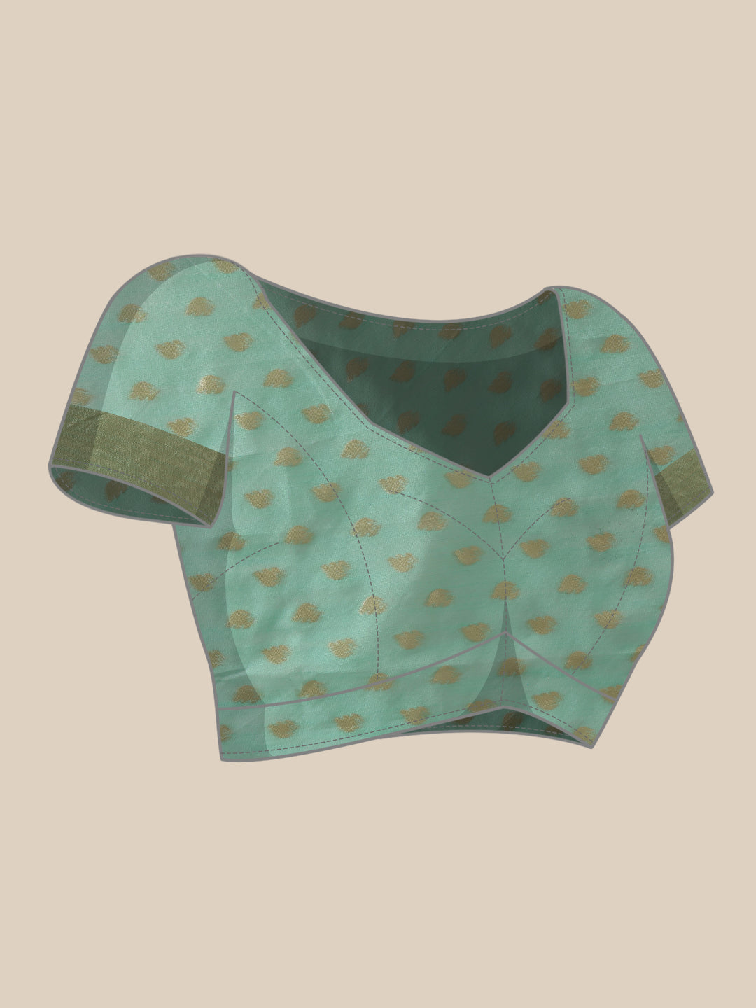 Hiral Fashion Teal Jamdani Cotton Floral Woven Thread Saree