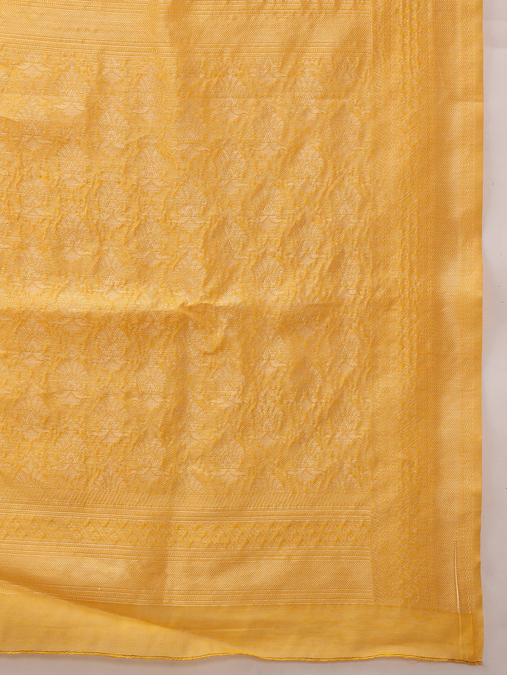 Hiral Fashion Mustard Jamdani Cotton Floral Woven Thread Saree