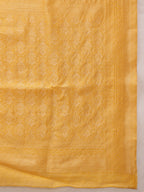 Hiral Fashion Mustard Jamdani Cotton Floral Woven Thread Saree