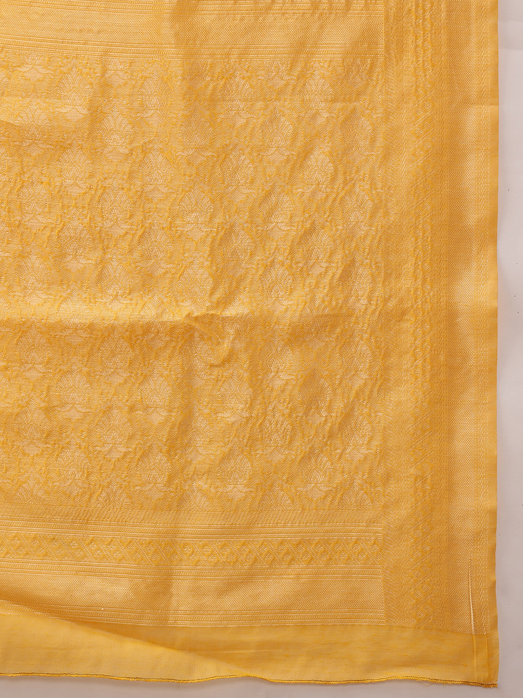 Hiral Fashion Mustard Jamdani Cotton Floral Woven Thread Saree