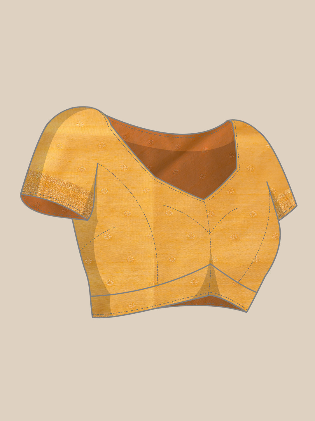 Hiral Fashion Mustard Jamdani Cotton Floral Woven Thread Saree