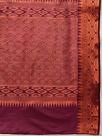 Hiral Fashion Pink Banarasi Silk Floral Woven Design Saree