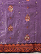 Hiral Fashion Purple Banarasi Silk Floral Woven Design Saree