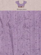 Lavender Silk Blend Digital Print Floral Saree with Unstitched Blouse - Hiral Fashion