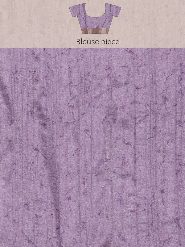 Lavender Silk Blend Digital Print Floral Saree with Unstitched Blouse - Hiral Fashion