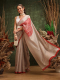 Hiral Fashion Cream Bollywood Cotton Tissue Solid Digital Printed Saree
