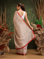 Hiral Fashion Cream Bollywood Cotton Tissue Solid Digital Printed Saree