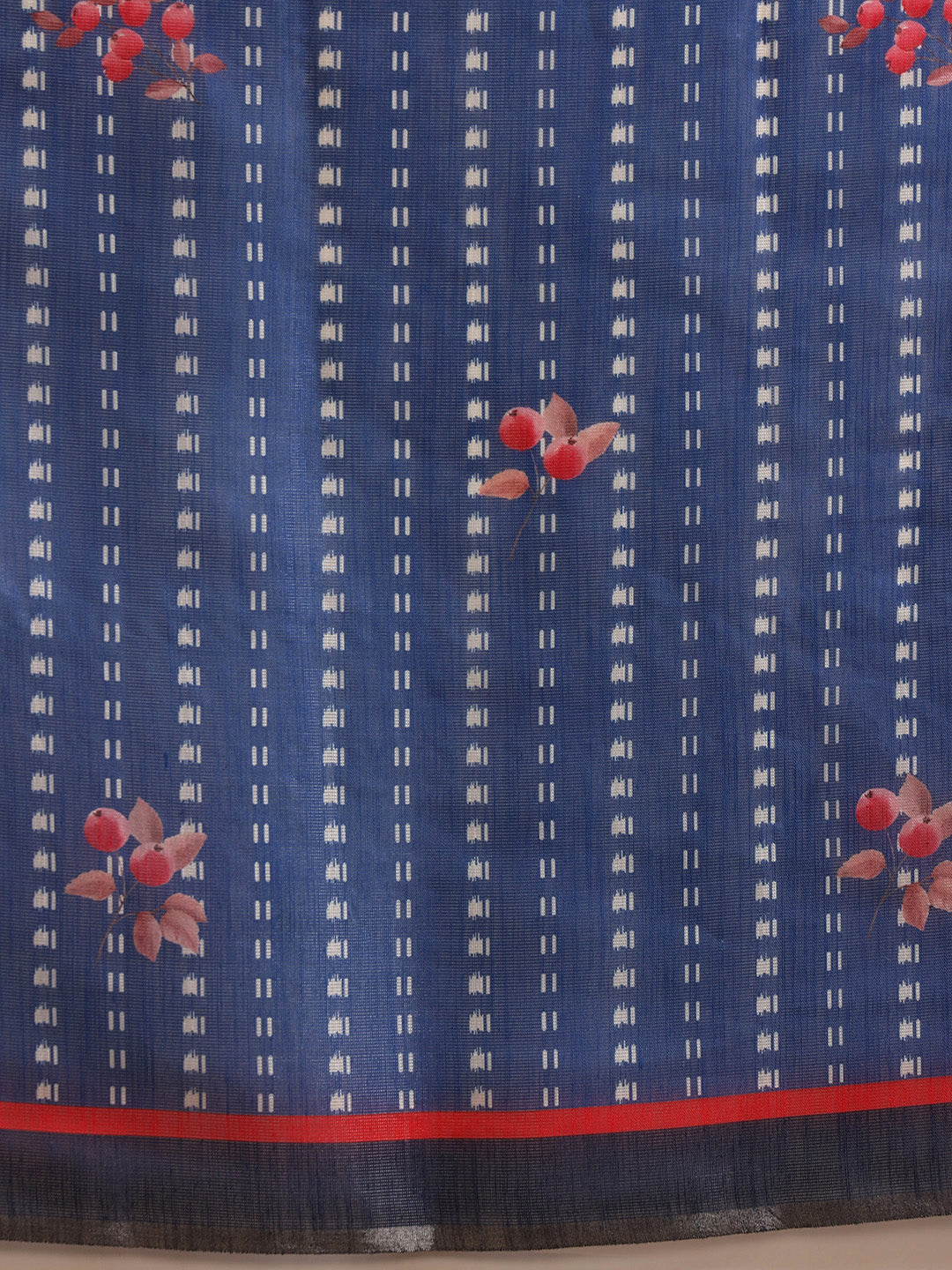 Hiral Fashion Navy Blue Bollywood Cotton Tissue Floral Digital Printed Saree