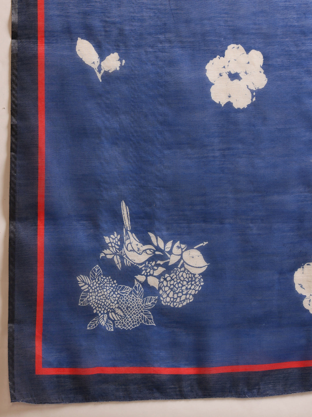 Hiral Fashion Navy Blue Bollywood Cotton Tissue Floral Digital Printed Saree