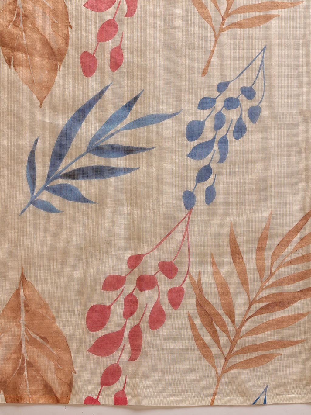 Hiral Fashion Off White Bollywood Cotton Tissue Floral Digital Printed Saree
