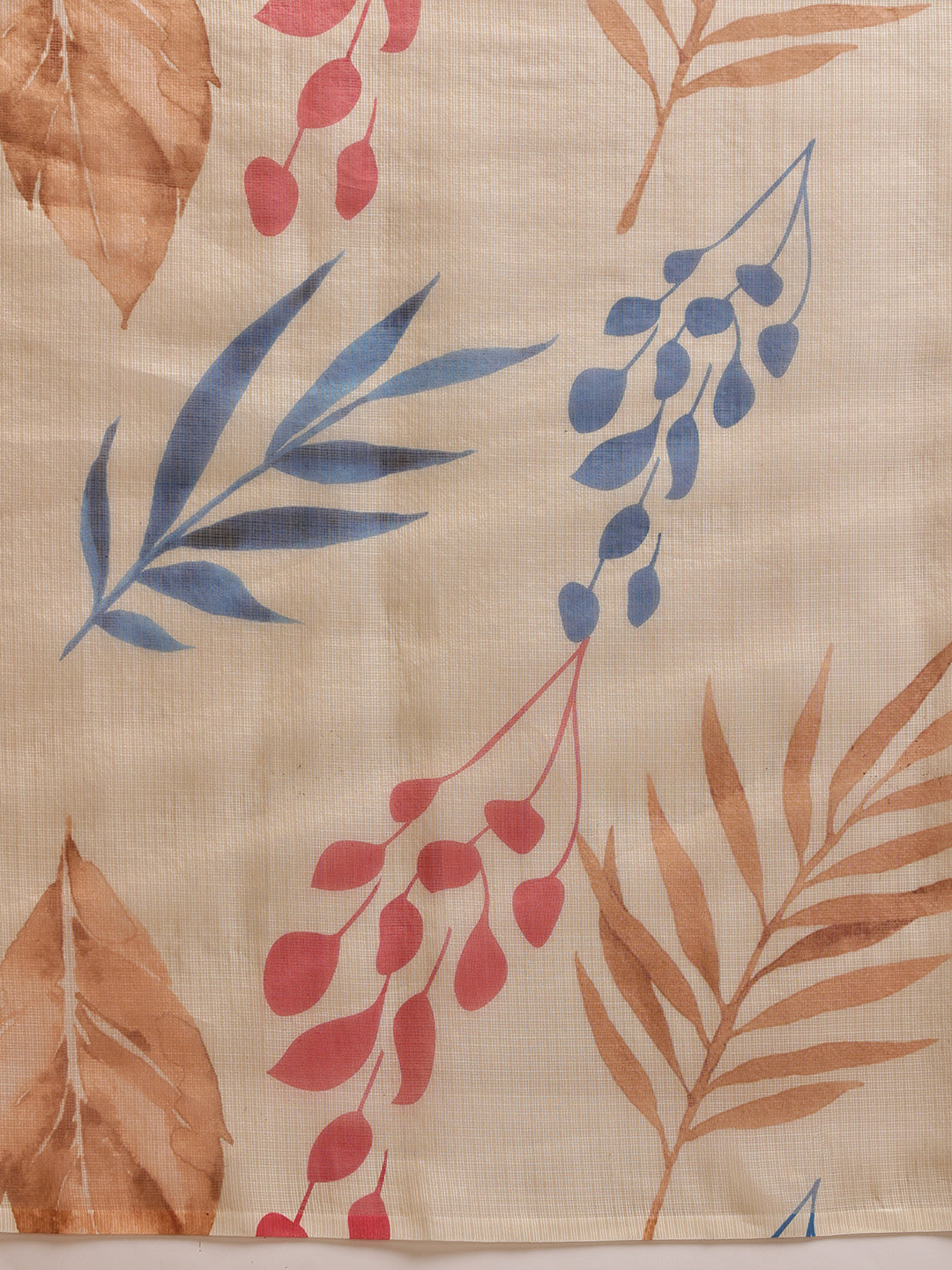 Hiral Fashion Off White Bollywood Cotton Tissue Floral Digital Printed Saree