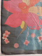 Hiral Fashion Teal Bollywood Cotton Tissue Floral Digital Printed Saree
