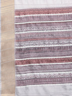 Lavender Silk Blend Printed Geomatric Saree with Unstitched Blouse - Hiral Fashion