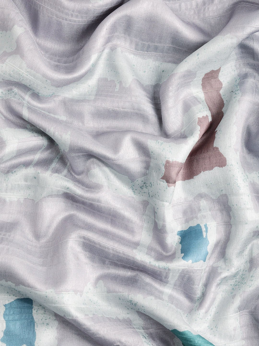 Lavender Silk Blend Printed Geomatric Saree with Unstitched Blouse - Hiral Fashion