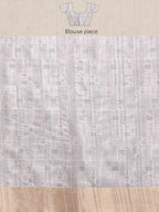 Lavender Silk Blend Printed Geomatric Saree with Unstitched Blouse - Hiral Fashion